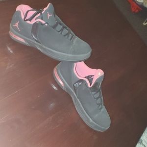 Black and pink jordans